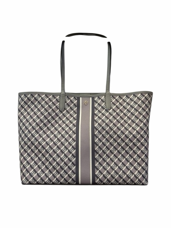 Tory Burch Handbags - Tory Burch Geo Logo Stripe Tote Bag EUC
